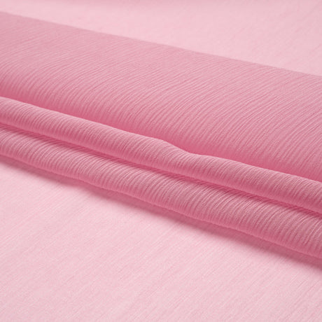 Crinkled Silk Chiffon - Polignac Pink - Premium Collection