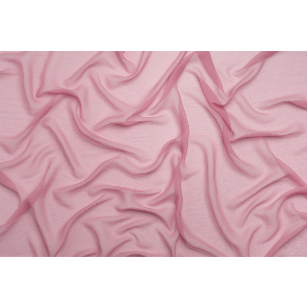 Crinkled Silk Chiffon - Polignac Pink - Premium Collection