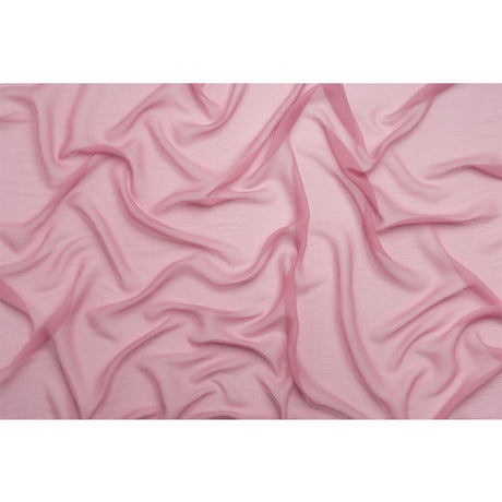 Crinkled Silk Chiffon - Polignac Pink - Premium Collection