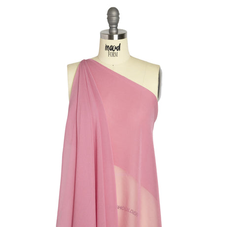 Crinkled Silk Chiffon - Polignac Pink - Premium Collection