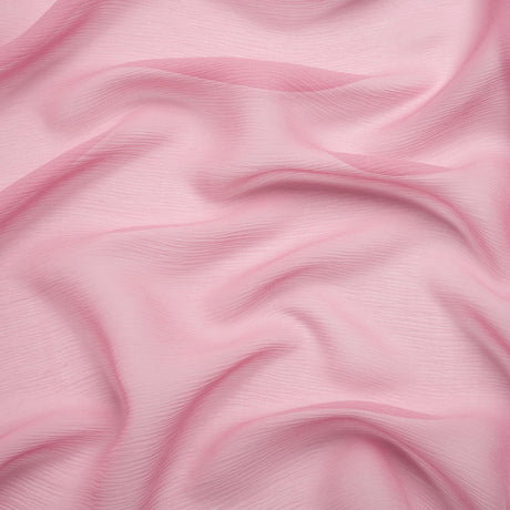 Crinkled Silk Chiffon - Polignac Pink - Premium Collection