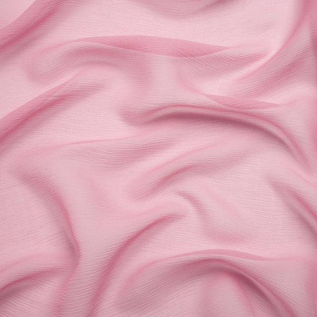 Crinkled Silk Chiffon - Polignac Pink - Premium Collection