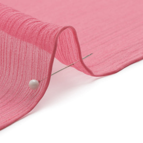 Crinkled Silk Chiffon - Rapture Rose - Premium Collection
