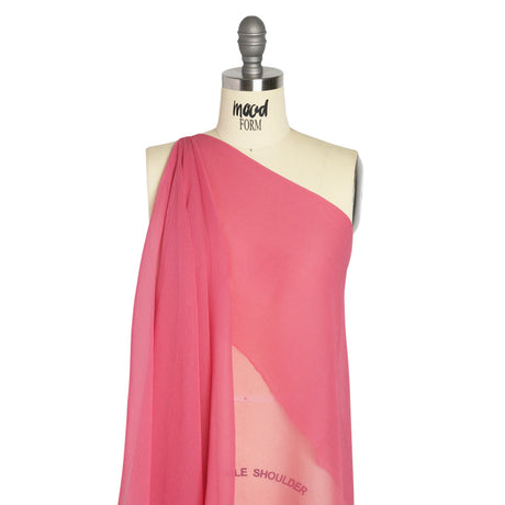 Crinkled Silk Chiffon - Rapture Rose - Premium Collection