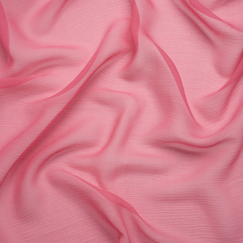 Crinkled Silk Chiffon - Rapture Rose - Premium Collection