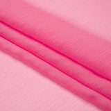 Crinkled Silk Chiffon - Carmine Rose - Premium Collection