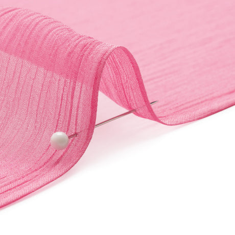 Crinkled Silk Chiffon - Carmine Rose - Premium Collection