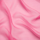 Crinkled Silk Chiffon - Carmine Rose - Premium Collection