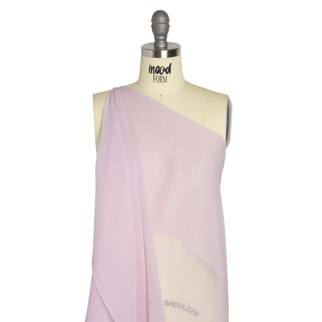 Crinkled Silk Chiffon - Lavender Fog - Premium Collection