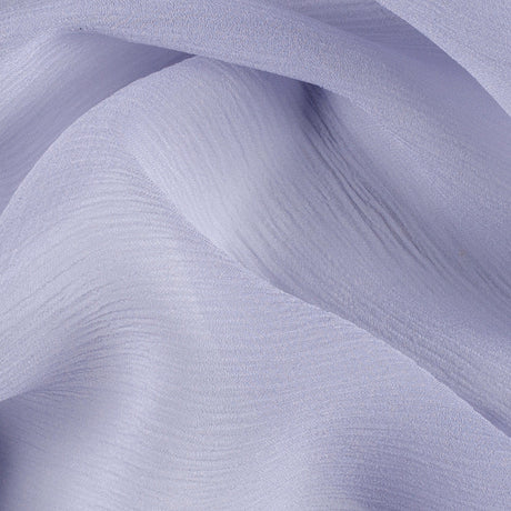 Crinkled Silk Chiffon - Icelandic Blue - Premium Collection