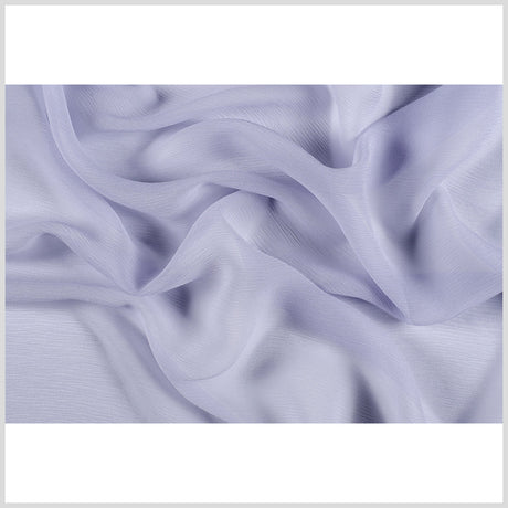 Crinkled Silk Chiffon - Icelandic Blue - Premium Collection