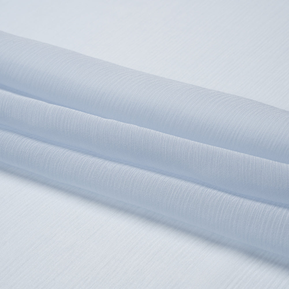 Crinkled Silk Chiffon - Baby Blue - Premium Collection