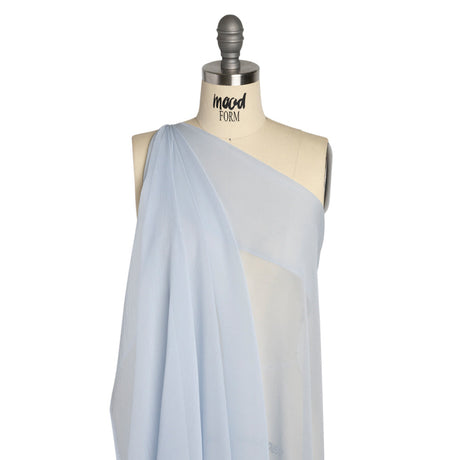 Crinkled Silk Chiffon - Baby Blue - Premium Collection