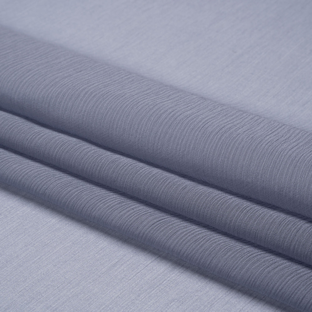 Crinkled Silk Chiffon - Infinity Blue - Premium Collection