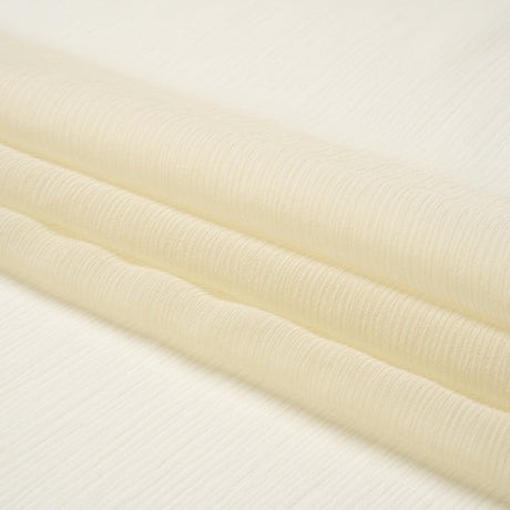 Crinkled Silk Chiffon - Ivory - Premium Collection