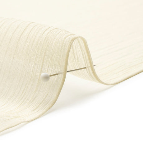 Crinkled Silk Chiffon - Ivory - Premium Collection