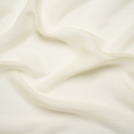 Crinkled Silk Chiffon - Ivory - Premium Collection