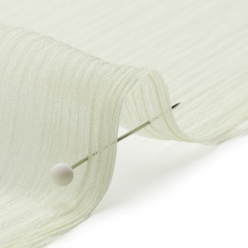 Crinkled Silk Chiffon - Fairest Jade - Premium Collection