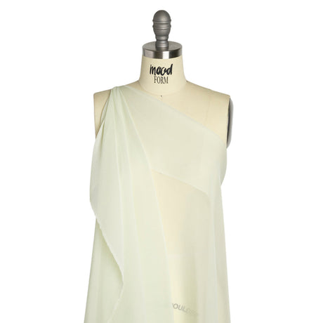 Crinkled Silk Chiffon - Fairest Jade - Premium Collection