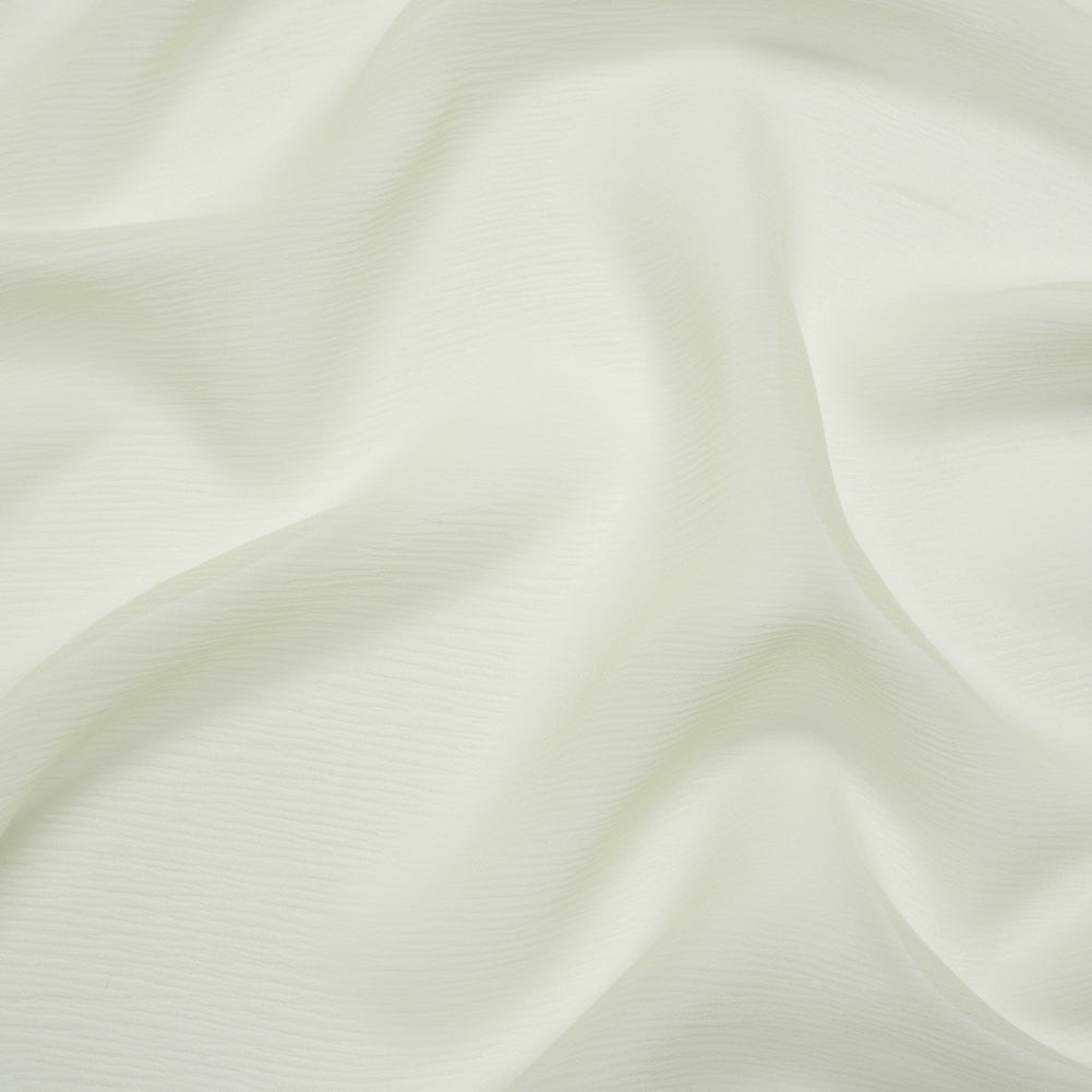 Crinkled Silk Chiffon - Fairest Jade - Premium Collection