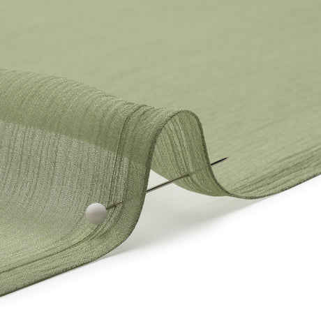 Crinkled Silk Chiffon - Oil Green - Premium Collection