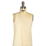 Crinkled Silk Chiffon - Pale Yellow - Premium Collection