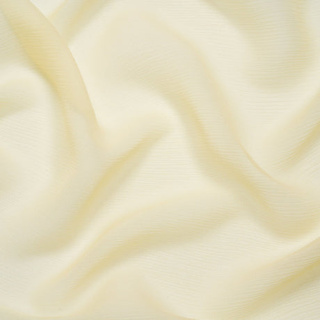 Crinkled Silk Chiffon - Pale Yellow - Premium Collection