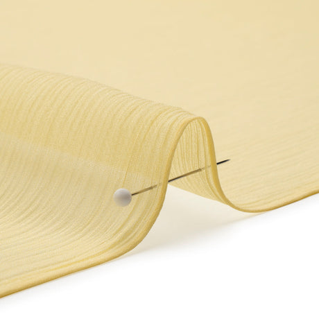 Crinkled Silk Chiffon - French Vanilla - Premium Collection