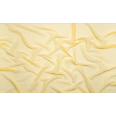 Crinkled Silk Chiffon - French Vanilla - Premium Collection