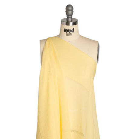 Crinkled Silk Chiffon - French Vanilla - Premium Collection