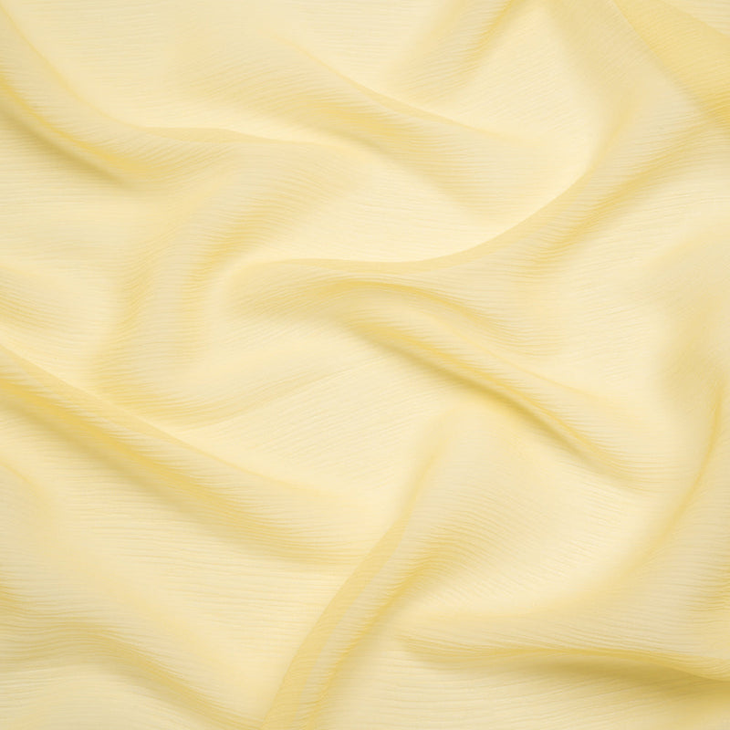 Crinkled Silk Chiffon - French Vanilla - Premium Collection