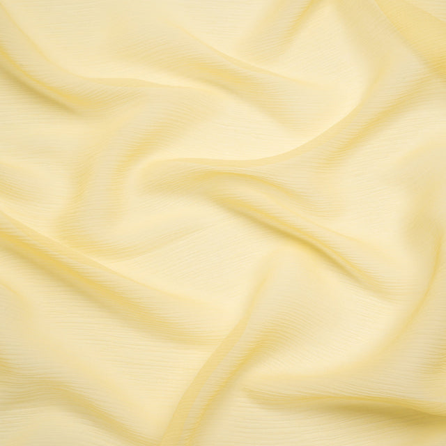 Crinkled Silk Chiffon - French Vanilla - Premium Collection