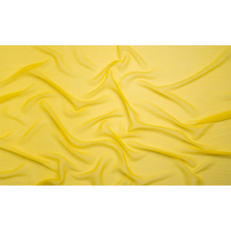 Crinkled Silk Chiffon - Buttercup Yellow - Premium Collection