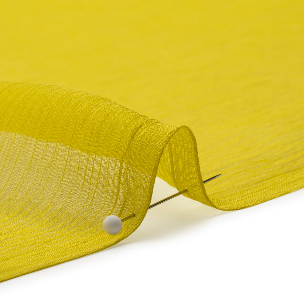 Crinkled Silk Chiffon - Warm Olive - Premium Collection