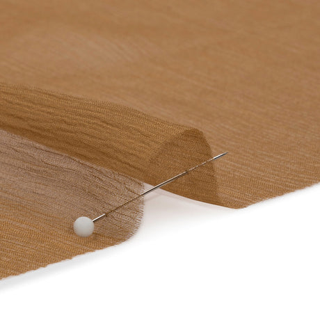 Crinkled Silk Chiffon - Ermine - Premium Collection