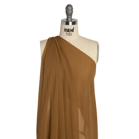 Crinkled Silk Chiffon - Ermine - Premium Collection