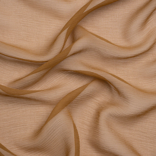 Crinkled Silk Chiffon - Ermine - Premium Collection