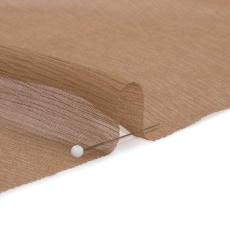 Crinkled Silk Chiffon - Cappuccino - Premium Collection