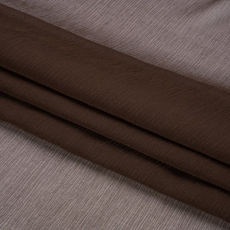 Crinkled Silk Chiffon - Dark Brown - Premium Collection