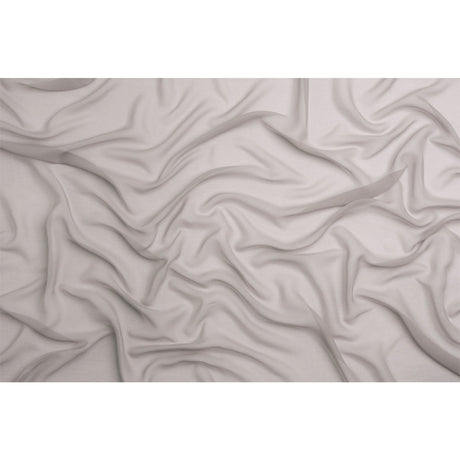 Crinkled Silk Chiffon - Silver - Premium Collection