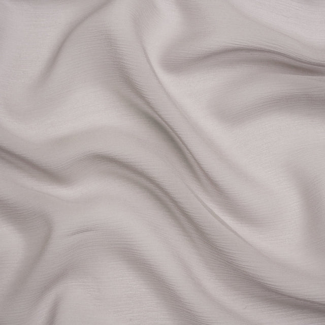 Crinkled Silk Chiffon - Silver - Premium Collection