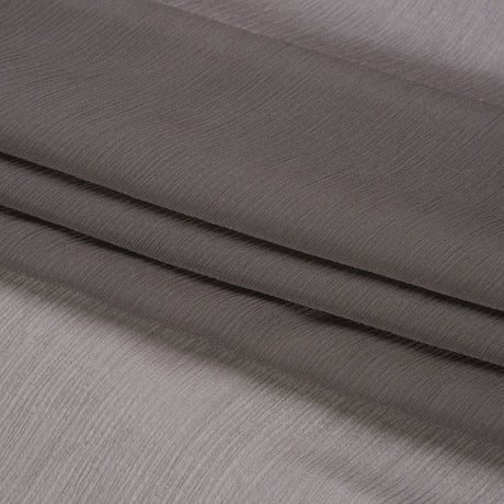 Crinkled Silk Chiffon - Dark Silver - Premium Collection