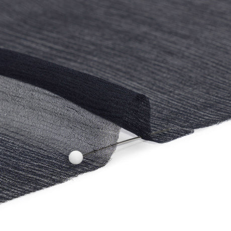 Crinkled Silk Chiffon - Midnight - Premium Collection