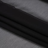 Crinkled Silk Chiffon - Black - Premium Collection
