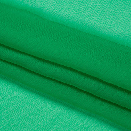 Crinkled Silk Chiffon - Kelly Green - Premium Collection