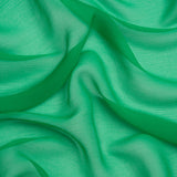 Crinkled Silk Chiffon - Kelly Green - Premium Collection