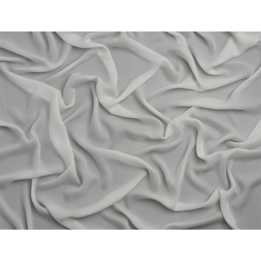 Silk Double Georgette - Whisper White - Premium Collection