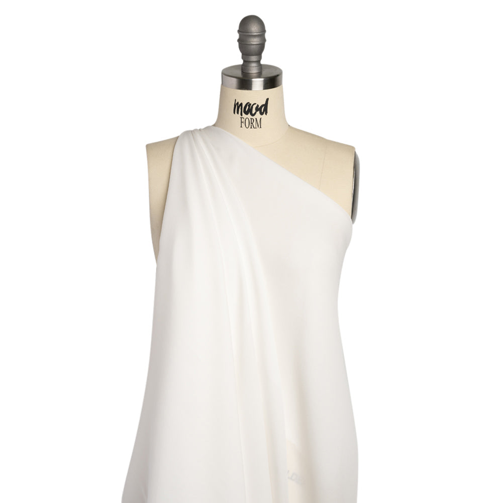 Silk Double Georgette - Whisper White - Premium Collection