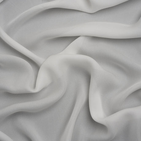 Silk Double Georgette - Whisper White - Premium Collection