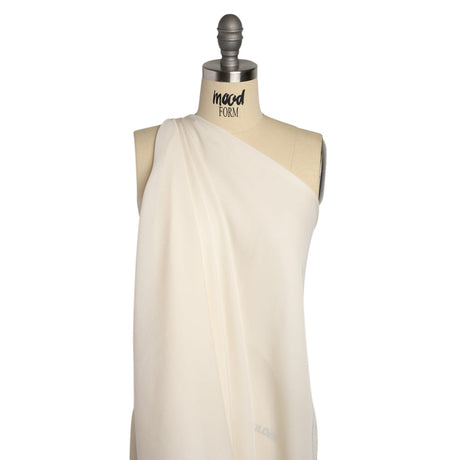 Silk Double Georgette - Antique White - Premium Collection